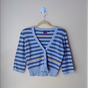 Striped Cardigan | Crop Top | NWOT